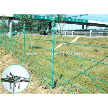 PVC Coated Barbed Wire Fence